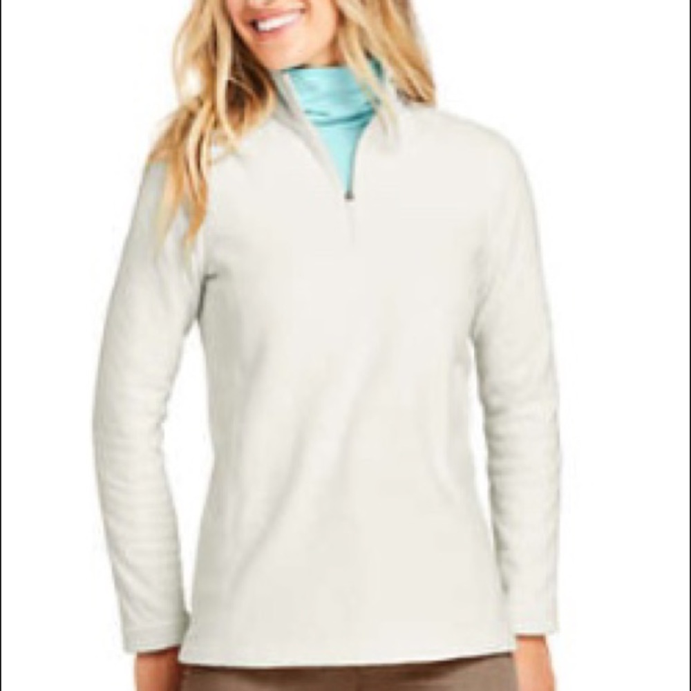 Women’s LANDS’ END quarter-zip fleece